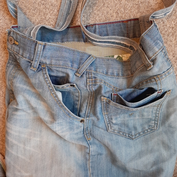 Levi's Jeans Bag Boho Shoulder Tote Custom Handmade Cotton Lined - Picture 10 of 15